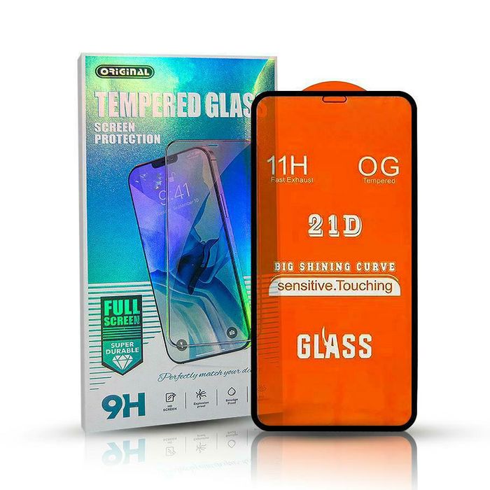 Glass Full Glue 21D Oppo A73 black