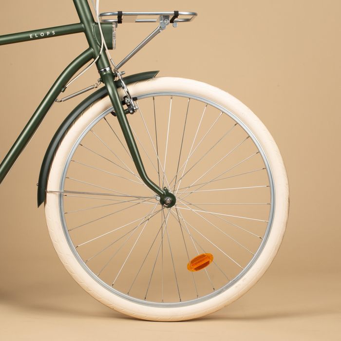 BICICLETA DE CIDADE ELOPS 520 QUADRO ALTO CAQUI