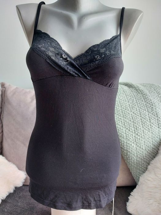 Bawełniany Top z koronką Intimissimi S