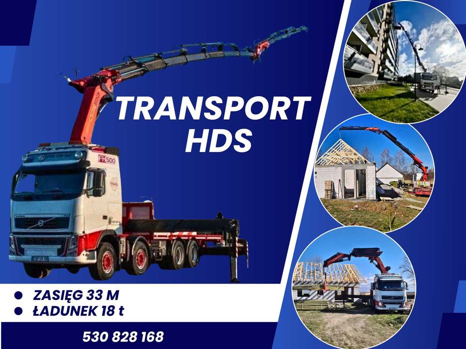 Usługa HDS zasięg 33m ładunek 18 ton