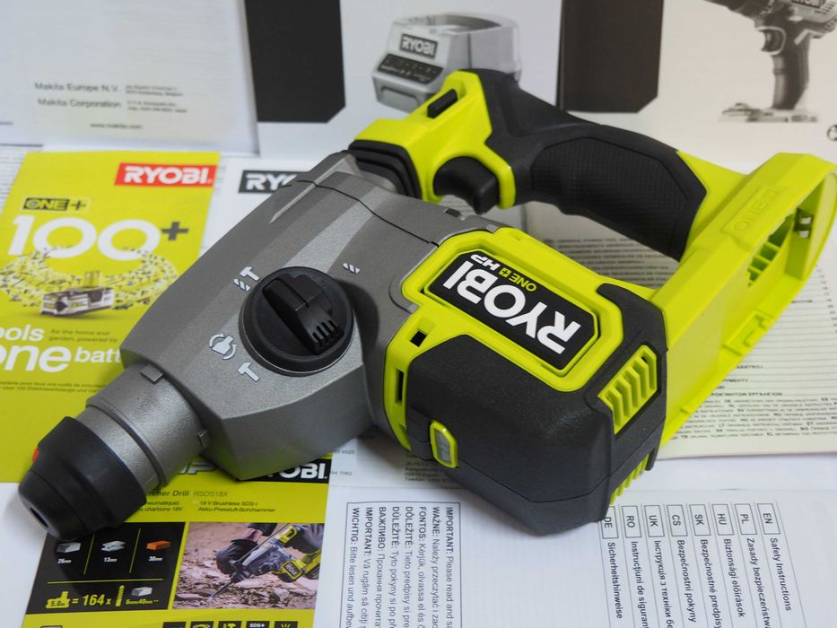 RYOBI RSDS 18 młot wiertarka ONE HP bezszczotkowa 2,5J bez aku 18v