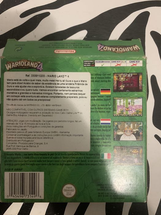 Wario Land 4 (Jogo, caixa, manual)