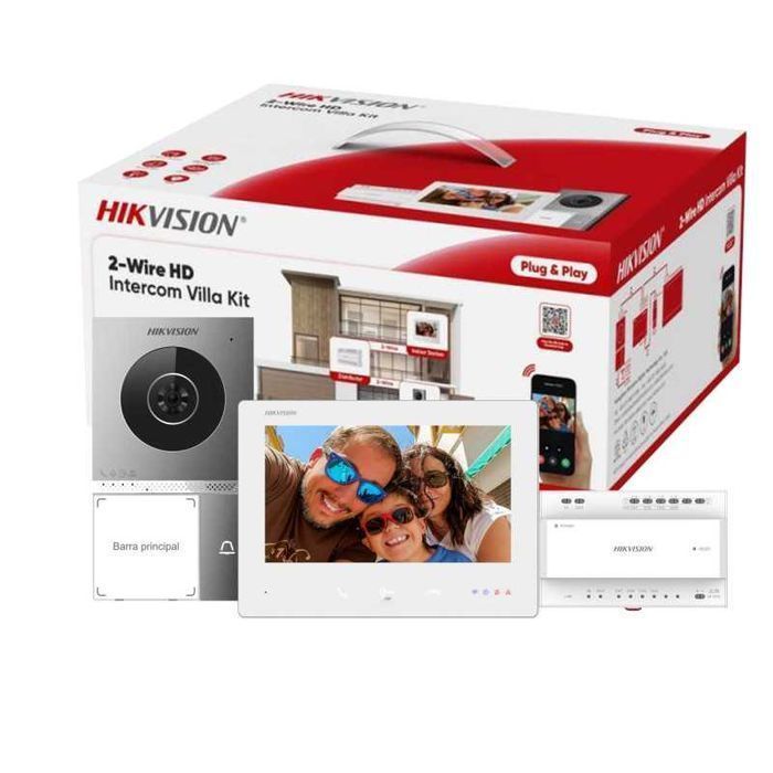 Wideodomofon 2-żyłowy DS-KIS705EY Zestaw Dotyk 7 cali 2Mpx IP65 IK08