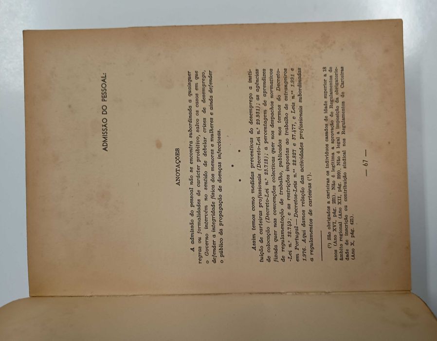 1a edição: Direito ao trabalho, de J. Silva Tavares