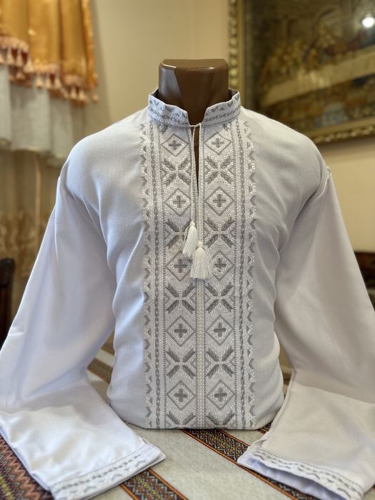 Сіра Вишиванка , чоловіча вишиванка, жіноча вишиванка, парні виши