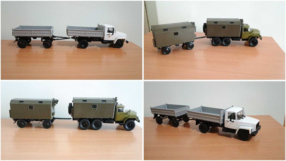TOUGH 43 シルバー トラック 1/43 Масштабная модель 1/43 Сцепка (конверсия) грузовик с прицепом!: 2