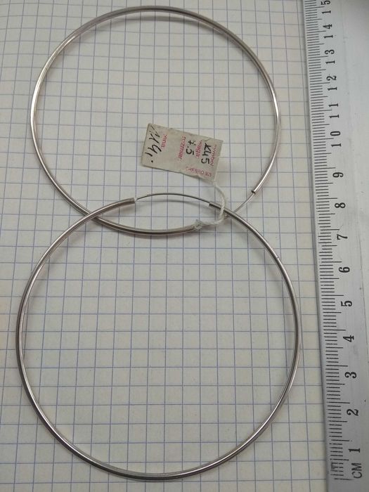 Kolczyki koła 8cm Srebro 925 NOWE