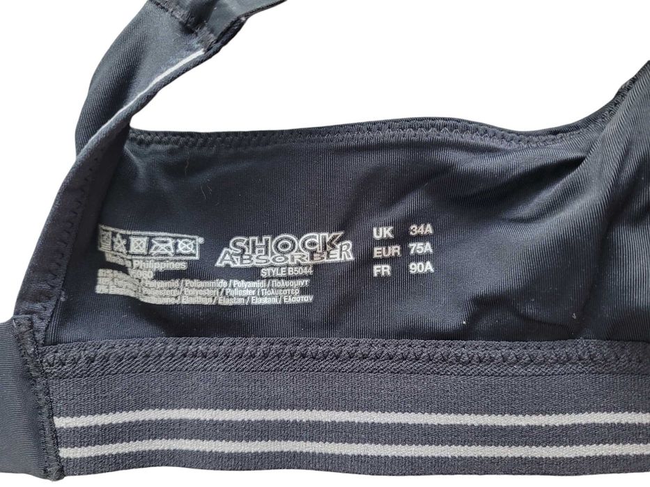 Czarny sportowy stanik biustonosz 75A Shock Absorber top