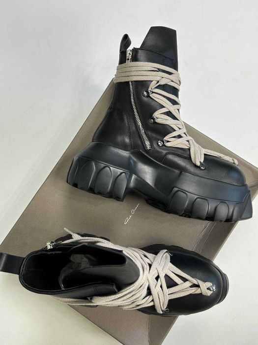Rick Owens Mega lace Tractor boots черевики чорні ботинки 43
