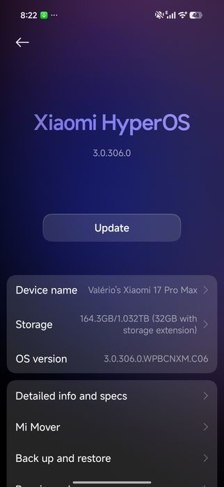 Xiaomi 17 Pro Max 16GB 1 TB