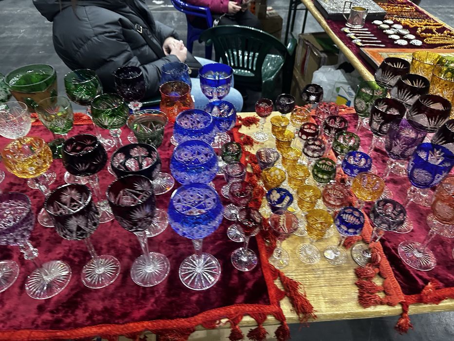 Хрусталь, цветной хрусталь. Бокалы . Вазы. Стопки. Графины