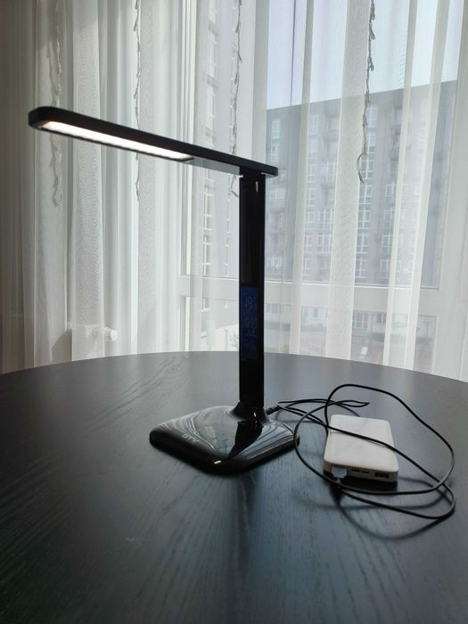 Настільна лампа LED чорна, USB, Dimmer (ідеальна для блекауту!)
