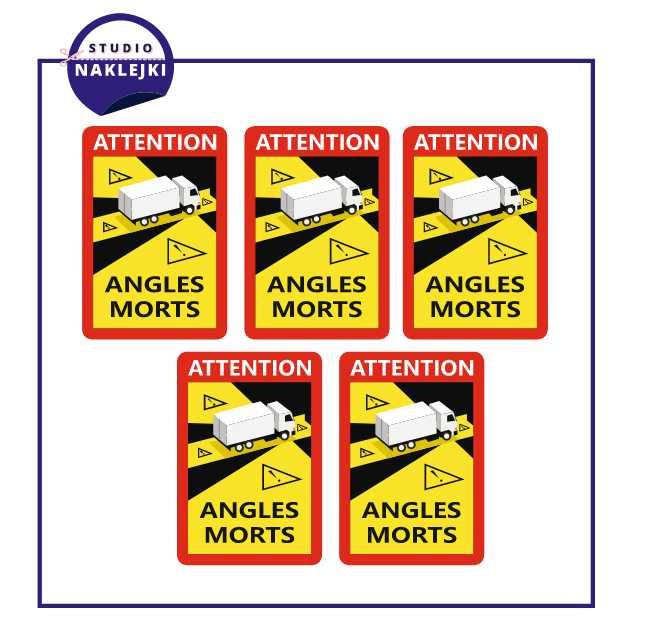 Naklejki Angles Morts Zestaw 5szt Martwe Pola na Tira Nalepki