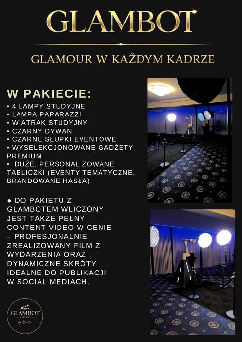 GLAMBOT 140 cm – Atrakcja Filmowa.video,event,wesele