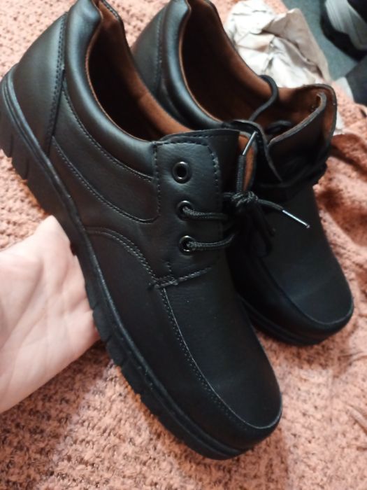 Męskie półbuty eko skóra 43