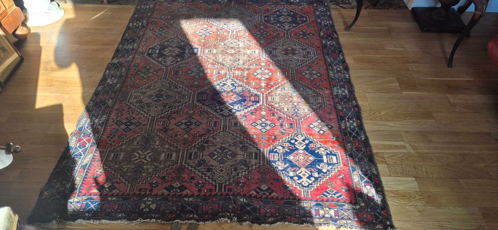 Antyk ręcznie tkany dywan perski Shiraz Sziraz Iran Jalameh okazja