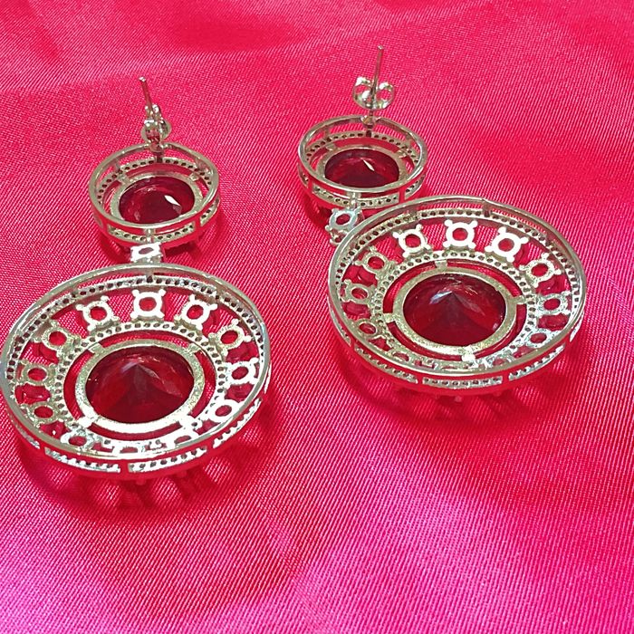 Brincos prata 925 tamanho de 6 cm