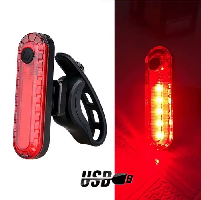 Oświetlenie Rowerowe Vastfire LED USB Przednie - D2K2 / Tylne - HJ056 4 tryby 330mAh 3-8h działania 30g Nowe