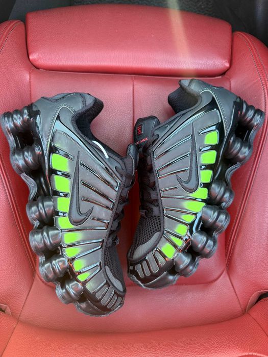 (БЕЗ ПЕРЕДОПЛАТИ) Nike Shox TL Black Thermoreactive Green найк шокс тл чорні зелені термореактивні