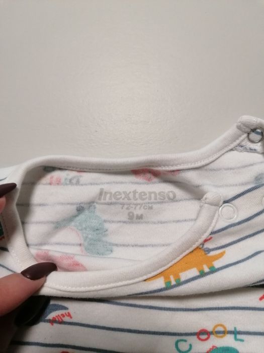 Pijama às Riscas com Dinossauros de Bebé