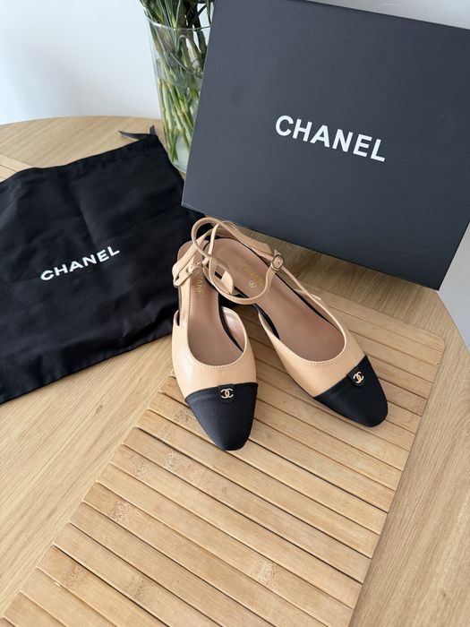 Czółenka Chanel Slingbacks & Escarpins Klapki Baleriny Balerinki