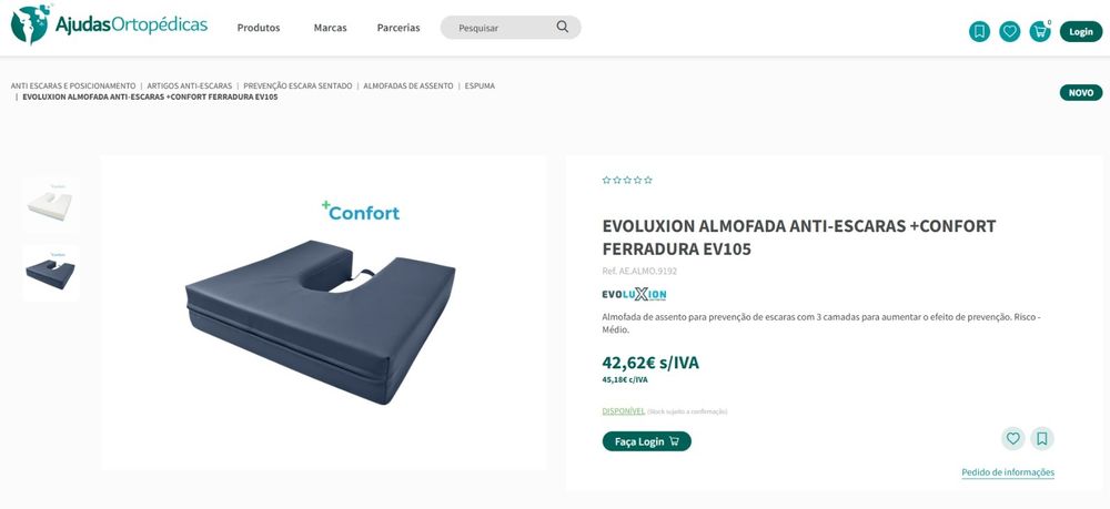 Almofada Anti-Escaras +CONFORT EV105