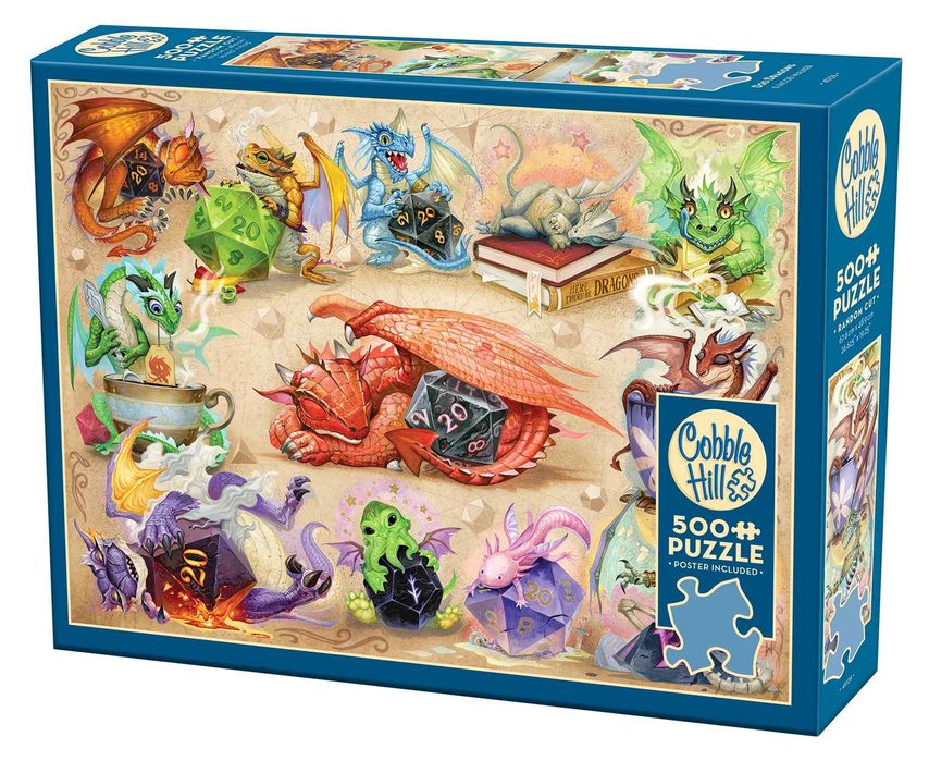 Puzzle 500 Małe smoki 113758. Cobble Hill