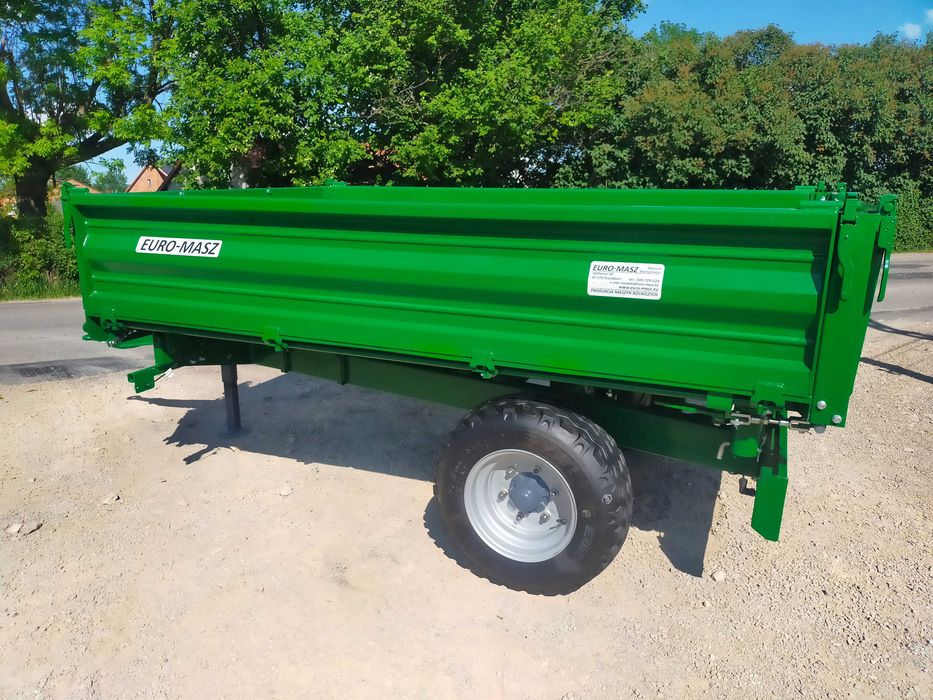 Przyczepa rolnicza 3t / JEDNOOSIOWA wywrot 3 strony EURO-MASZ