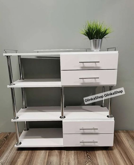 Тумба Комод у салон краси під апарат Етажерка на трубах Стіл Стелаж