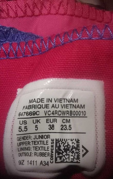 Converse Chuck Taylor roz 38