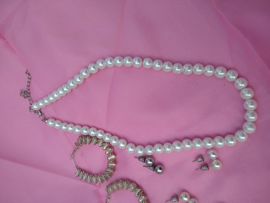 Свадебные серьги бусы с жемчугом для свадьбы