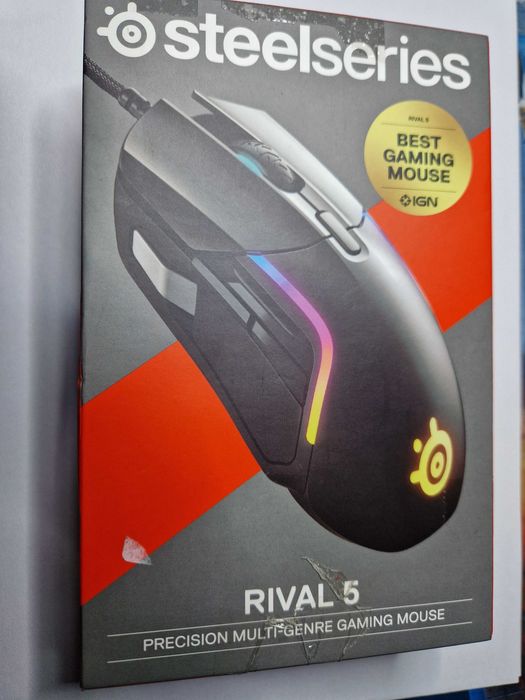 Myszka SteelSeries Rival 5 Rozdzielczość: 18000 dpi RGB 4 strefy Igła