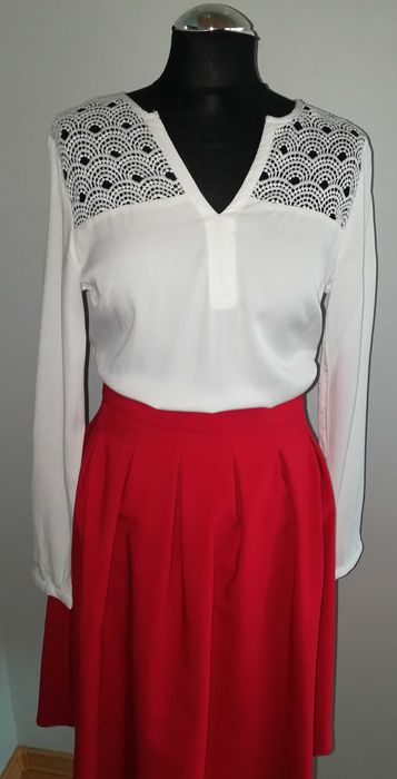 Bluzka z wiskozy biała