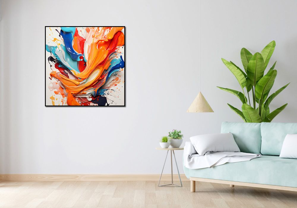 Plakat 90x90cm Taneczne Fale