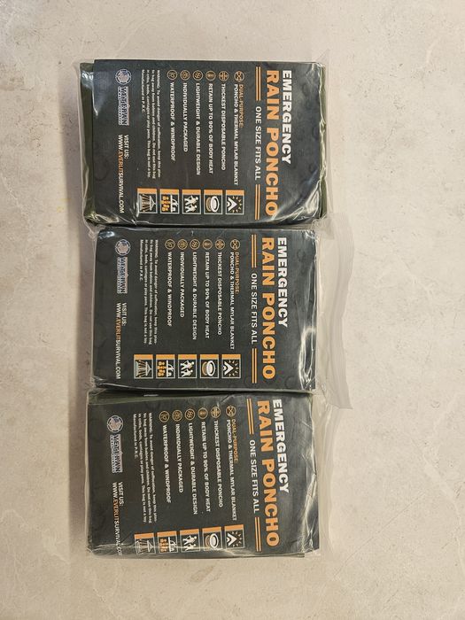 аварійні дощовики-пончо Everlit Survival