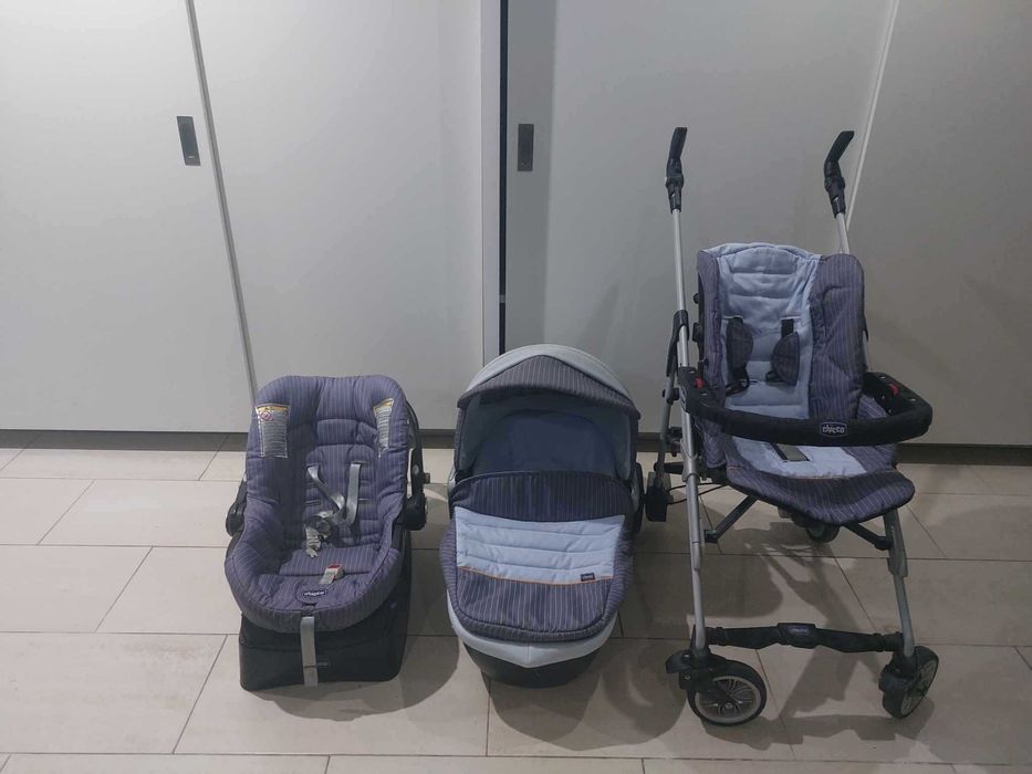 Trio Chicco de cor azul