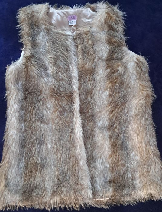 Kamizelka bezrękawnik futerko F&F 152/158