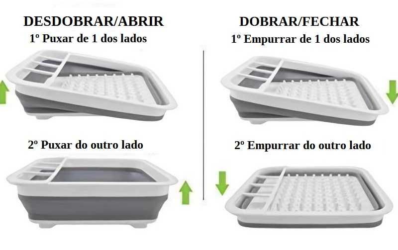 Escorredor loiça dobrável em silicone paraCaravanismo/Campismo ESTREAR