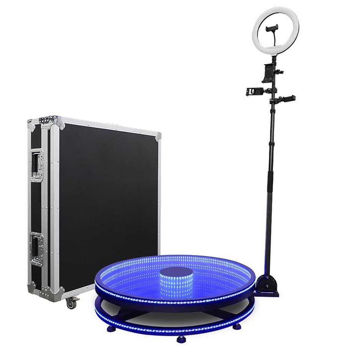 Fotobudka 360 SZKLANA LED, Wideobudka, 100 CM NOWA + walizka transpor