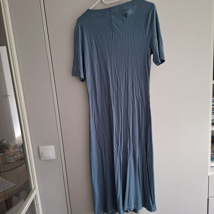 Indiska letnia sukienka niebieska midi z wiskozy S M 36 38 h&m reserved c&a
