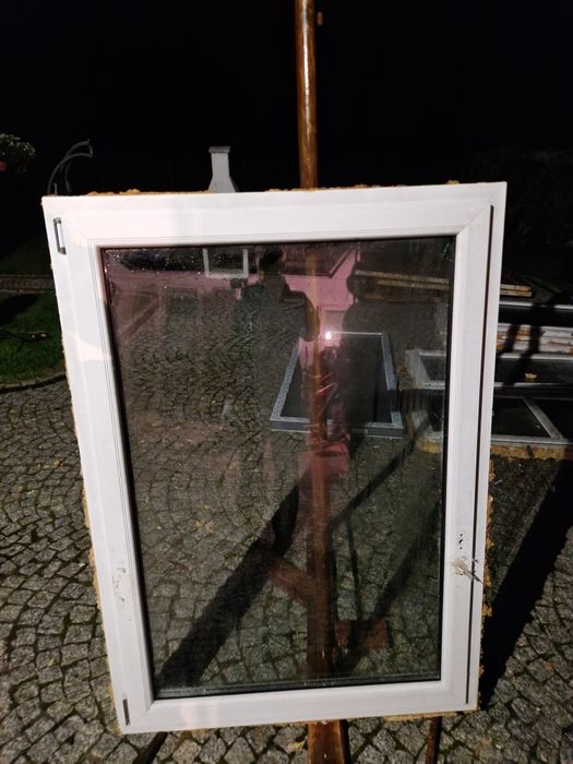 Okno 116x163 85x244 77x138 drzwi balkonowe pcv z demontażu uszkodzone
