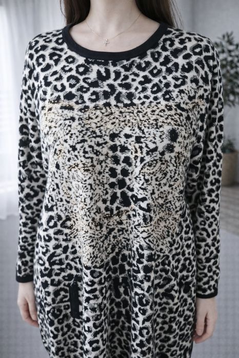 Tunika asymetryczna panterka