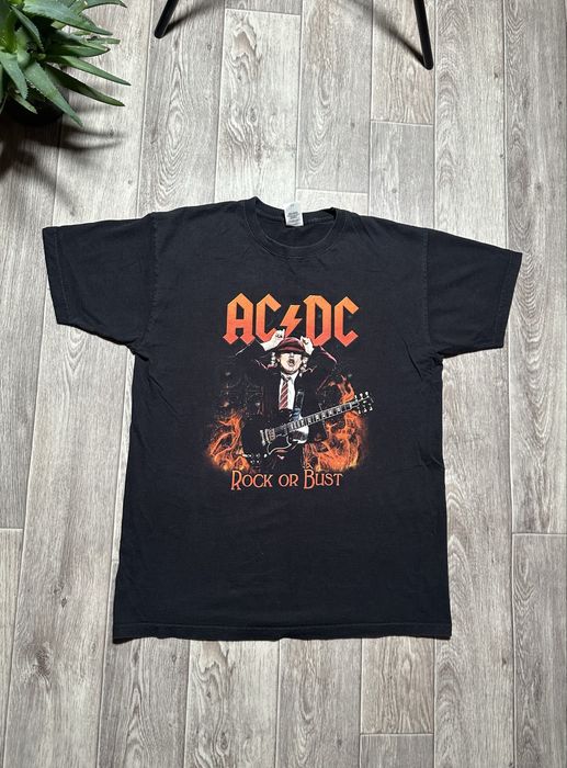 Футболка AC/DC Rock or Bust Vintage Merch T-Shirt