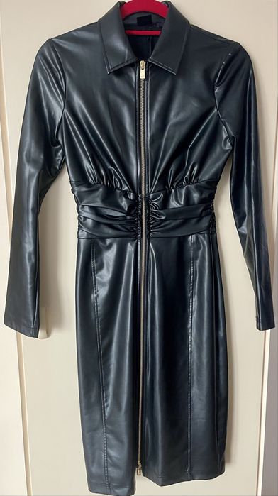 Pinko skórzana sukienka tuba elastyczna seksowna r. XS,S