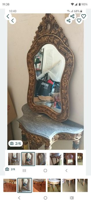 Conjunto espelho e mesa