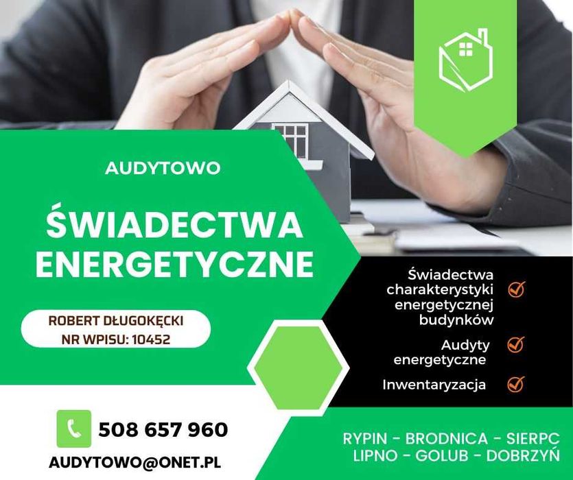 Świadectwo energetyczne, audyt energetyczny, badanie termowizyjne.