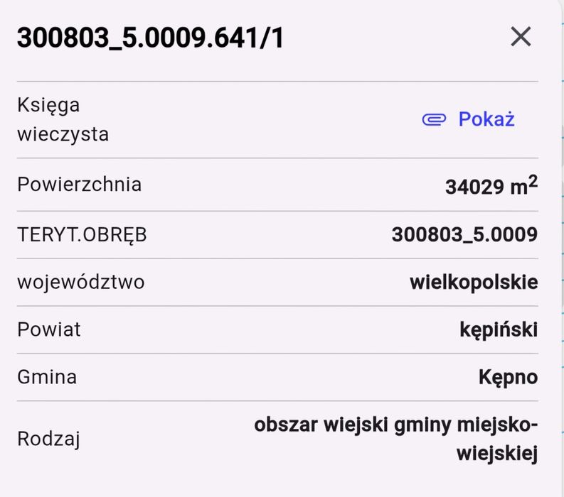 Działka rolna m.Olszowa, gm.Kępno