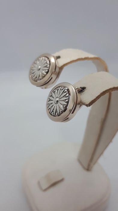 Серьги серебро 925пр.ссср в позолоте.