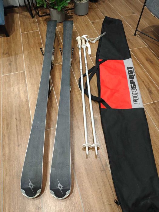 Narty Volkl 153cm + wiązania + kijki