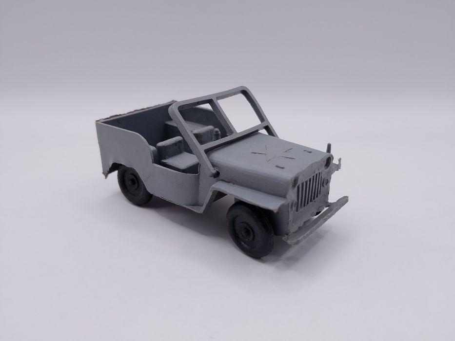 Kioskowiec plastikowy PRL Jeep Whilys Vintage 7 cm